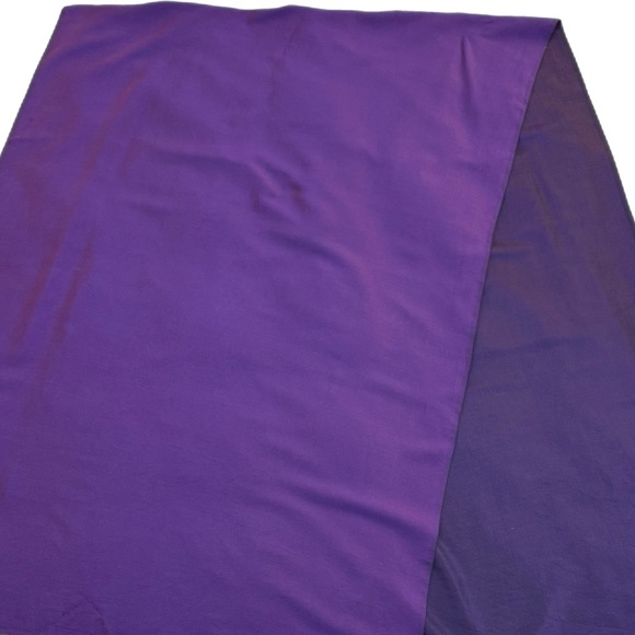 Ipekevi 100% Silk Purple Shawl 🇹🇷 | Luxurious Satin Wrap with Fringe - Picture 4 of 9